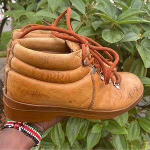 Vintage Ratty Italian Leather Hiking Walking Boots Sz. 6.5